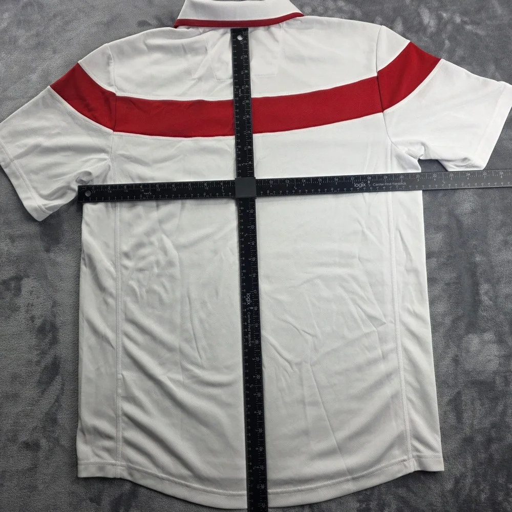 Adidas Polo Shirt Mens Medium Red White Wisconsin Badgers Climalite Bundle‎ 2pk